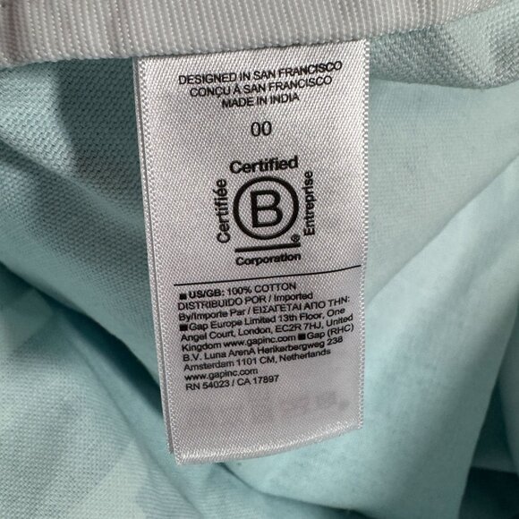 Athleta Ombre Blue White Tote Bag 100% Cotton Beach Bag Gym Canvas Shopping - Picture 4 of 7